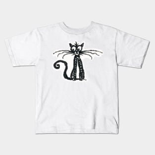 Scared-y cat (cut-out) Kids T-Shirt